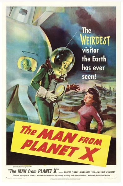 Classic Sci-Fi B-Movie One Sheet for the 1951 Film ''The Man from Planet X''