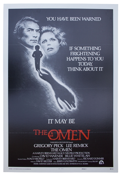 ''The Omen'' Production Budget & Poster -- Originally Entitled ''Birthmark''