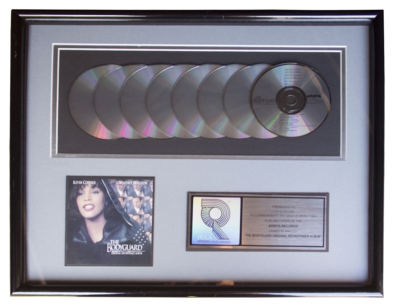 Whitney Houston RIAA Platinum Award for ''The Bodyguard'' Soundtrack