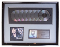 Whitney Houston RIAA Platinum Award for The Bodyguard Soundtrack