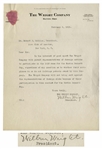 Wilbur Wright Letter Signed From 1912 in Which He, In the Interest of Good Sport Allows Patent Infringing Aeroplanes to Participate in World Famous Race