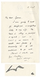 Winston Churchill Autograph Letter Signed -- ...The road is strong + painful + uphill...