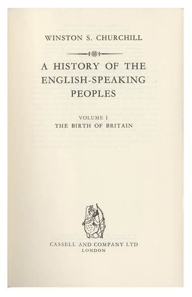 Winston Churchill Signed Copy of His Classic Work, ''A History of the English Speaking Peoples'' -- First Editions in Original Dust Jackets