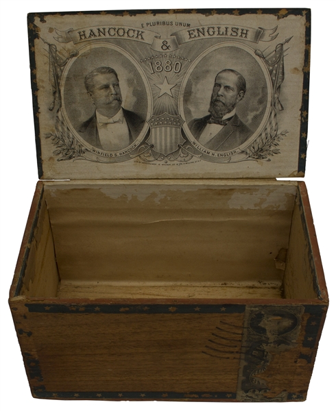 Cigar Box From the Election of 1880 -- Memorabilia From the Candidacy of Gettysburg Hero Winfield Hancock