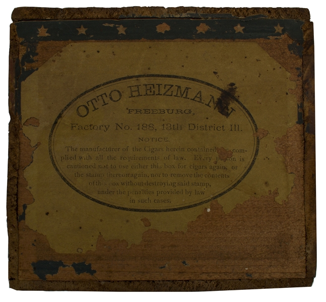 Cigar Box From the Election of 1880 -- Memorabilia From the Candidacy of Gettysburg Hero Winfield Hancock