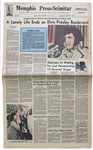 Elvis Presley Newspaper From His Hometown of Memphis -- A Tribute to Elvis After His 16 August 1977 Death