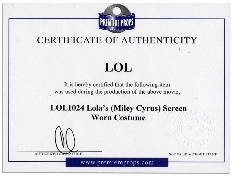Demi Moore Screen-Worn Blue Hoodie From the 2012 Film, ''LOL''