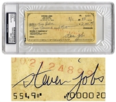 Steve Jobs Check Signed From 1988 -- Jobs Handwrites a Check for $2,000 to His Girlfriend Tina Redse -- Authenticated & Slabbed by PSA/DNA