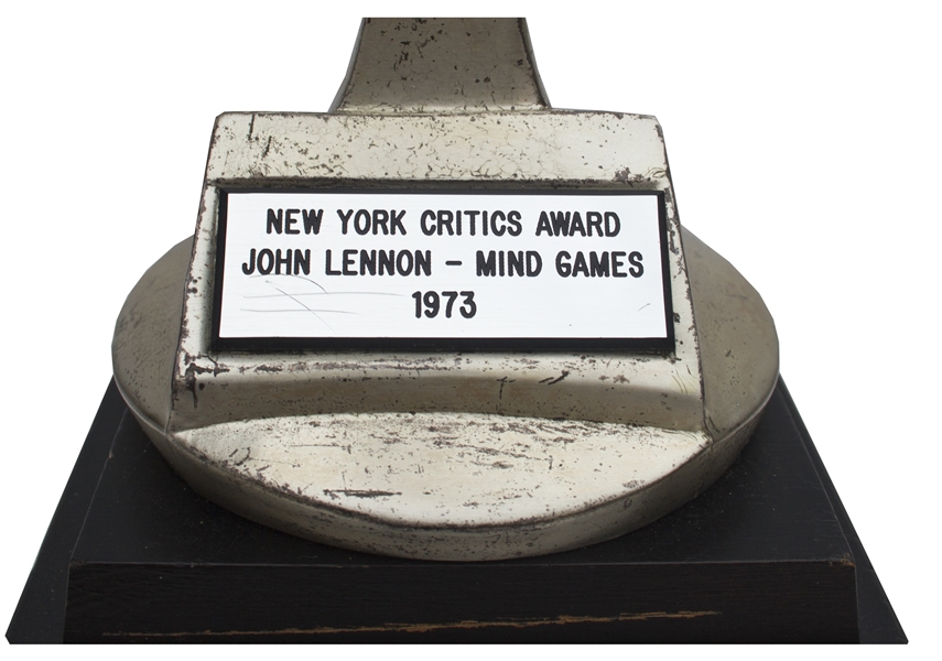 John Lennon New York Critics Award From 1973 for His Album ''Mind Games''
