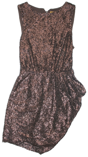 Sheryl Crow Personally Owned Brown Sequined Party Dress by ''Alice + Olivia''
