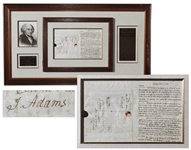 John Adams Autograph Letter Signed & Franking Signature During War of 1812: ...It is of no other use to ruminate upon the faults, Errors & blunders of Washington in the revolutionary War...