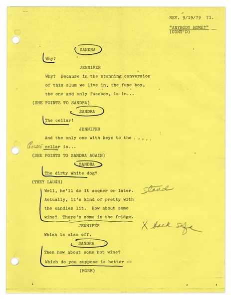 Goldie Hawn's Hand-Annotated Script for ''Goldie & Liza Together'' TV Special