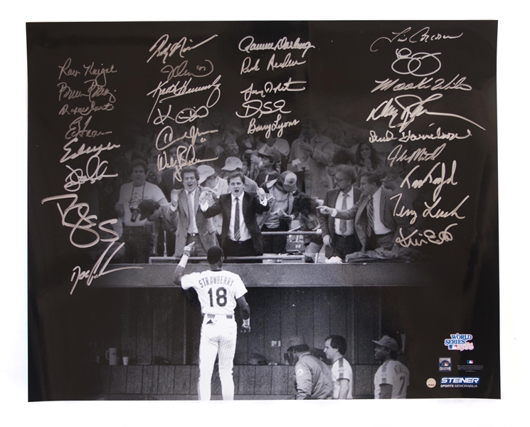 1986 Mets Team-Signed 20'' x 16'' Photo -- With Steiner COA