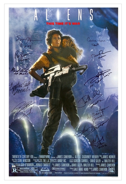 ''Aliens'' Cast Signed 27'' x 40'' Movie Poster