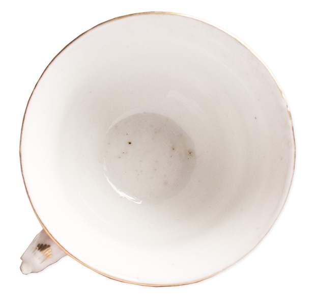 White House China Cup From the Personal Collection of Mary Todd Lincoln -- With ''L'' Monogram