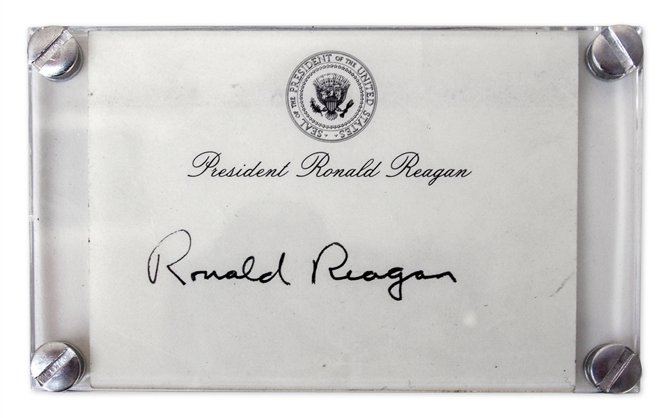 Ronald Reagan Signed Presidential Post-It