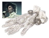 Prince Worn Lace Glove From His Purple Rain Concert in 1984