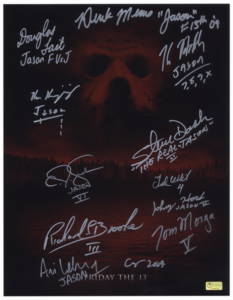 Friday the 13th Limited Edition Movie Poster Signed by All 12 ''Jasons''