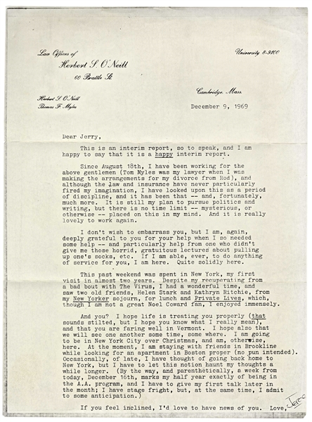 J.D. Salinger Autograph Letter Signed -- ''...All is calm, all is no dimmer than usual...''