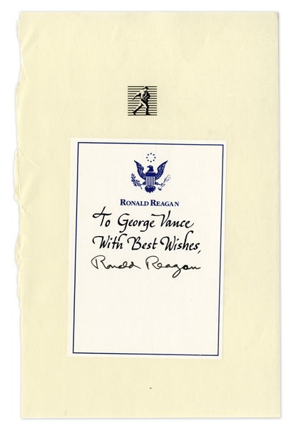 Ronald Reagan Signed Presidential Bookplate