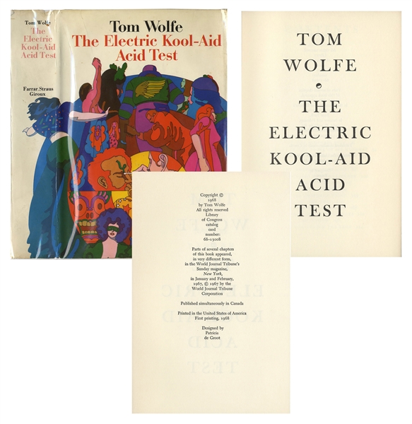 First Printing of ''The Electric Kool-Aid Acid Test'' by Tom Wolfe, in Original Unclipped Dust Jacket