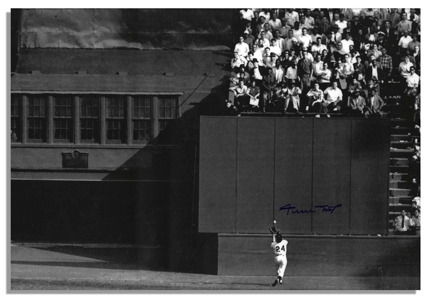 Willie Mays & ''The Catch'' Signed Photo