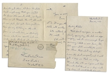 WWII Hero Rene Gagnon Autograph Letter Signed -- ...about my furlough...just think of it in five more weeks exactly well be together again...