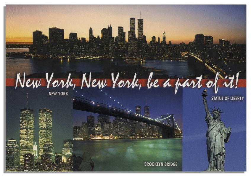 World Trade Center Postcard -- Postmarked 9/11/01