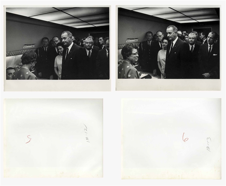 Cecil W. Stoughton's Personal Photo Album, Storing 17 of His Photos of LBJ's Inauguration Aboard Air Force One, With Johnson Taking the Oath of Office as a Stunned Jackie Kennedy Looks On