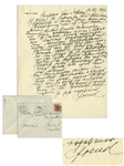 Sigmund Freud 1936 Autograph Letter Signed With Rare Content Regarding His Ancestry -- ...When I was a child, I still knew this grandfather, who lived in Vienna after having lost his fortune...