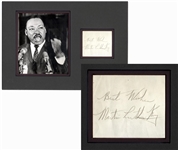 Martin Luther King Jr. Signature -- With University Archives COA