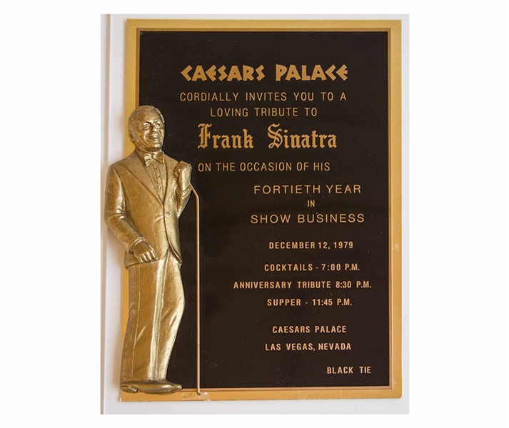 Frank Sinatra Custom Invitation to Celebrate His ''Fortieth Year in Show Business''
