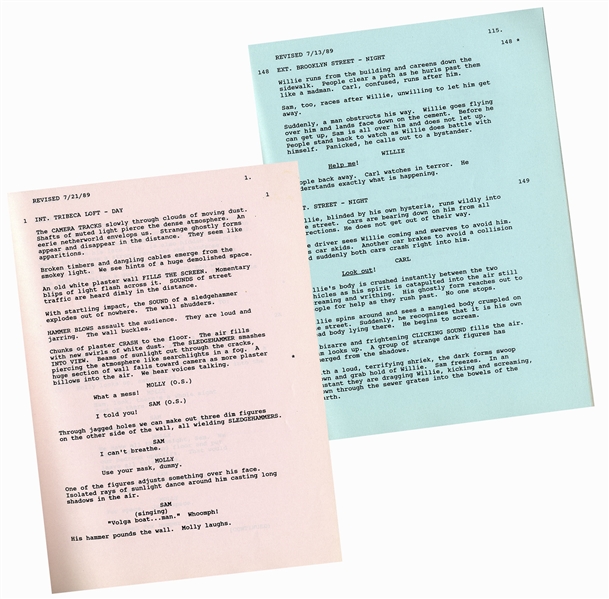 Patrick Swayze's Personal Copy of the Script for ''Ghost'' -- With COA From Lisa Niemi Swayze