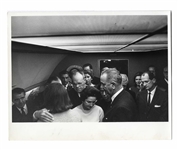 Cecil W. Stoughtons Personal, Unpublished Photo of LBJs Inauguration Aboard Air Force One, With Jackie Kennedy Being Comforted