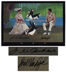 Julie Andrews & Dick Van Dyke Signed Limited Edition Mary Poppins Artwork by Disney -- Created From Original Disney Animation Drawings