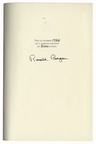 Ronald Reagan Signed Limited Edition of His Speeches, ''Speaking My Mind''