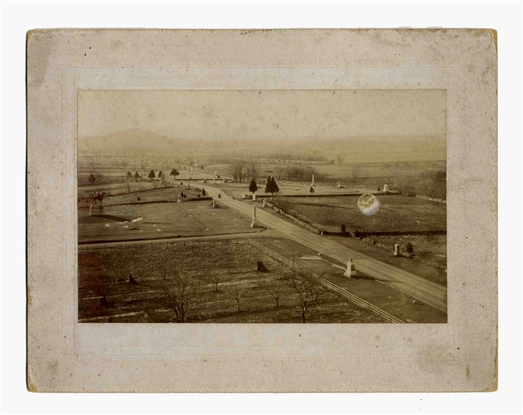 Gettysburg Battlefield Album Photograph -- Measures 7'' x 4.5''