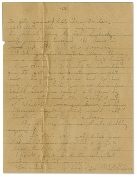 Rene Gagnon Pair of 1944 Letters -- ''...I'm getting lonelier and lonelier every day...''