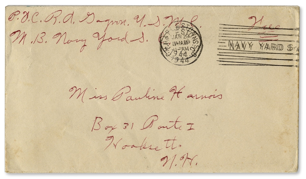Rene Gagnon Pair of 1944 Letters -- ''...I'm getting lonelier and lonelier every day...''