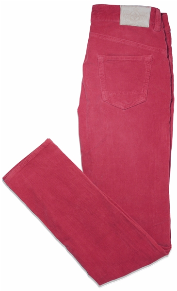 Cher Personally Owned Pink Jeans in Fine Wale Corduroy