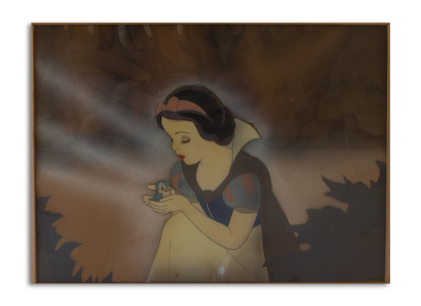 Original ''Snow White and the Seven Dwarfs'' Cel -- Featuring Snow White Holding the Bluebird