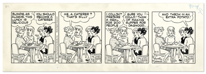 Blondie Comic Strip From 1991 -- Blondie Gets the Idea to Open a Catering Business, at the Suggestion of One of Her Friends