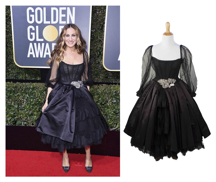 Sarah Jessica Parker's Dolce & Gabbana Gown Worn at the 75th Golden Globe Awards in 2018 -- Black Gown Sold to Benefit ''TIME'S UP''