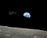 Frank Borman Signed 20 x 16 of the Earth, as Seen From the Moon