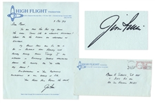 Jim Irwin Autograph Letter Signed From High Flight Foundation -- ...Your friend from beyond the Earth...