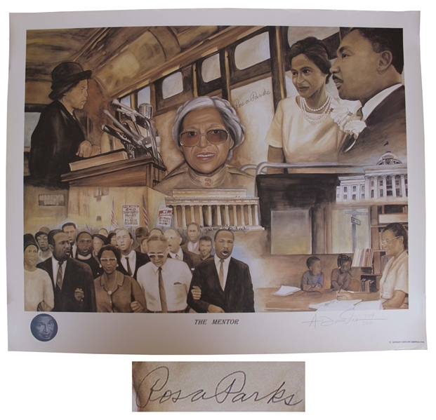 Rosa Parks Signed Civil Rights Limited Edition Poster