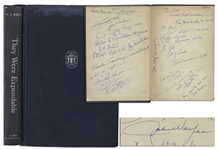 John Wayne and John Ford Cast-Signed Book for They Were Expendable