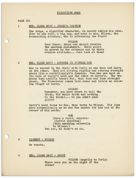 Moe Howard's 27pp. Script Dated August 1939 for The 1940 Three Stooges Film ''A Plumbing We Will Go'' -- Very Good Plus Condition