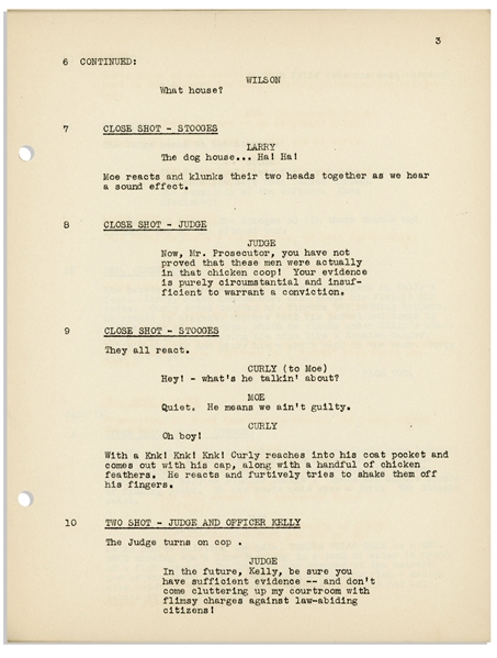 Moe Howard's 27pp. Script Dated August 1939 for The 1940 Three Stooges Film ''A Plumbing We Will Go'' -- Very Good Plus Condition