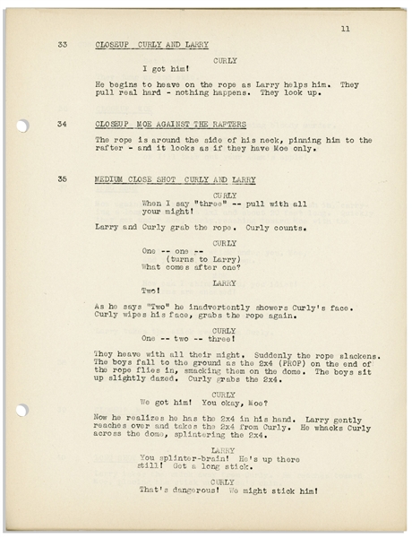 Moe Howard's 26pp. Script Dated March 1943 for The Three Stooges Film ''Dizzy Pilots'', With Working Title ''Pest Pilots'' -- Very Good Condition
